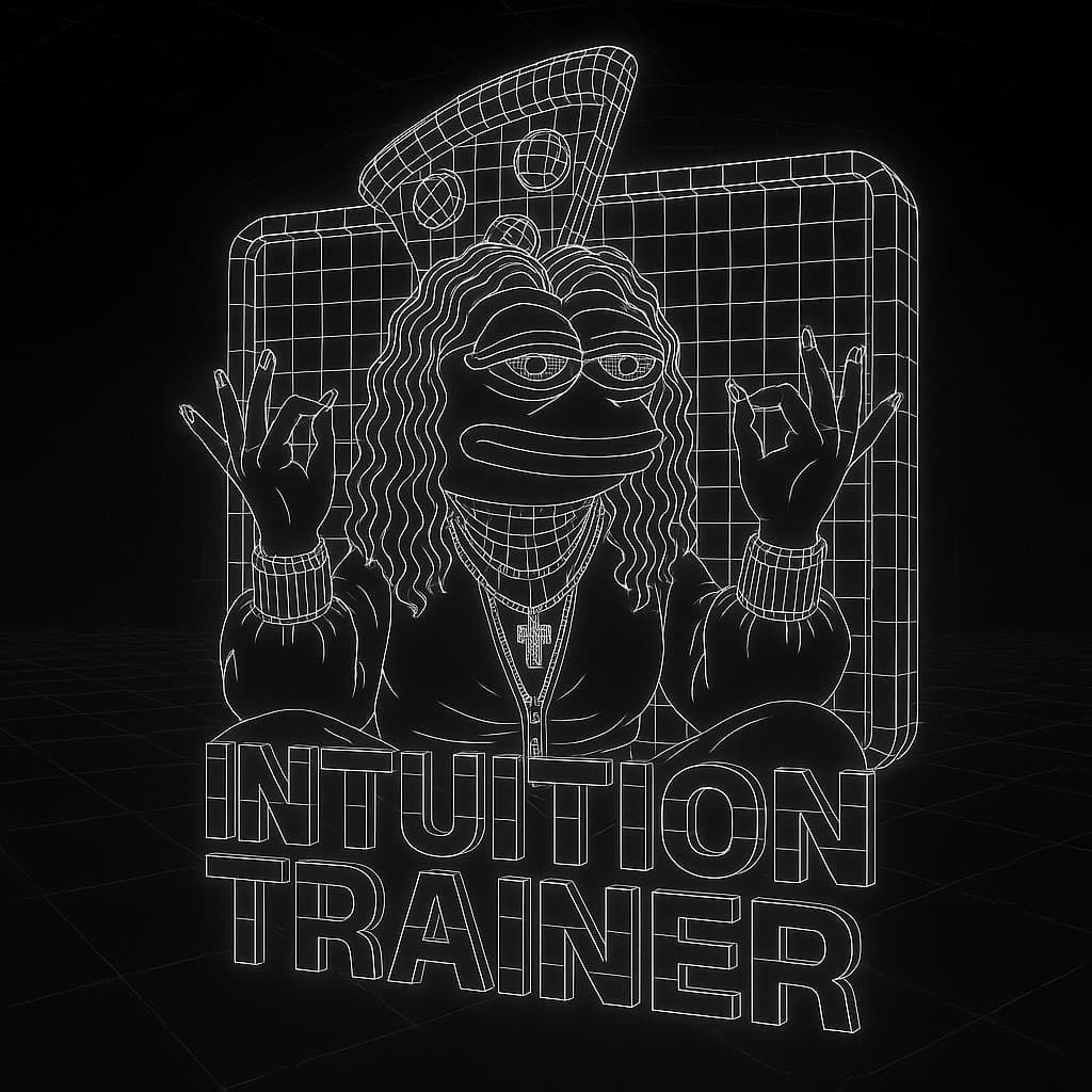 Wireframe DJ-styled Pepavaggio logo, Intuition Trainer